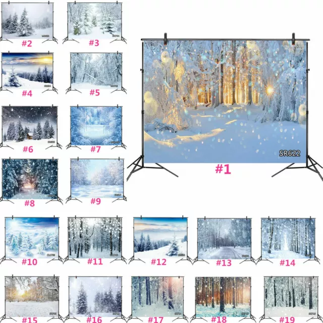 Winter Snow Forest Backdrop Christmas Natural Scenery Background Studio Props