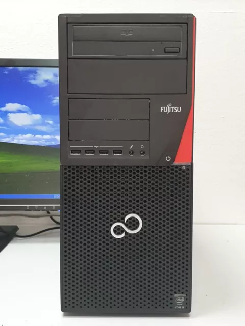 FUJITSU Windows XP Gamer PC 500GB Computer RS 232 DVD i3 2x 3,60GHz 4GB GT 1GB