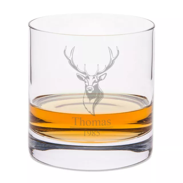 Leonardo Whiskyglas mit Gravur "Hirschkopf"