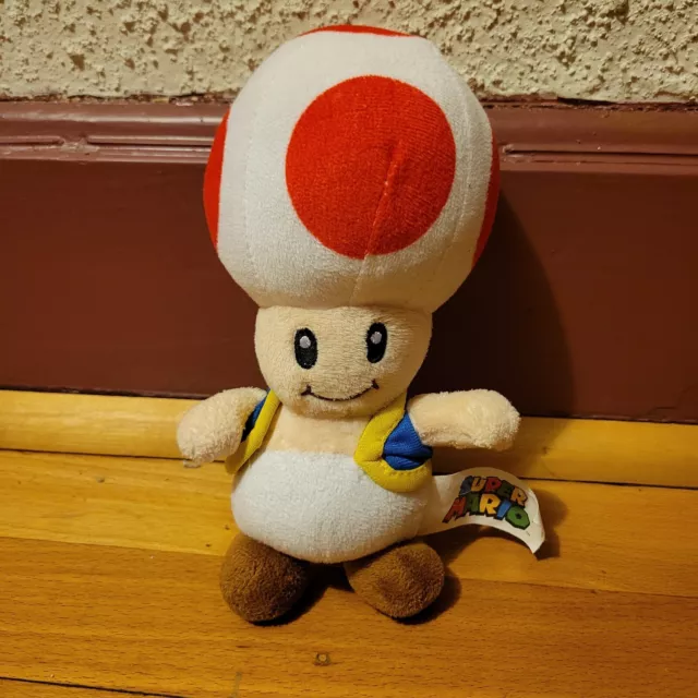 2018 Licensed Nintendo Super Mario Toad Mushroom Plush Good Stuff 6”