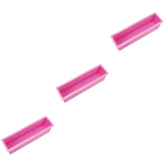 3 PIEZAS Jabón Rectangular Flexible Hoja Molde de Silicona Hágalo Usted Mismo Herramienta para Jabón