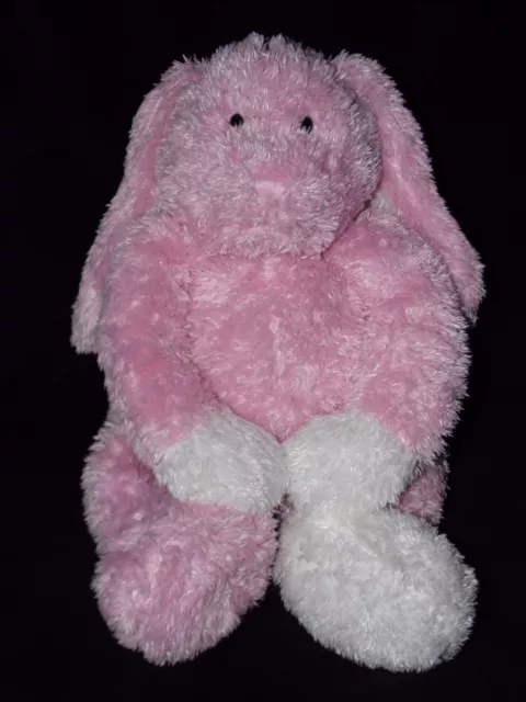 Manhattan Toys bunny soft toy pink rabbit comforter white paw