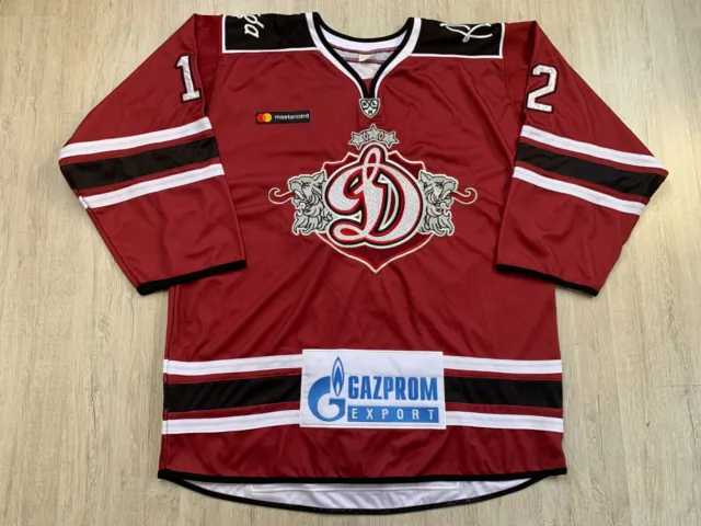 KHL Dinamo Riga Eishockey Trikot Latvia Hockey Jersey Game Issued #12 SVARS