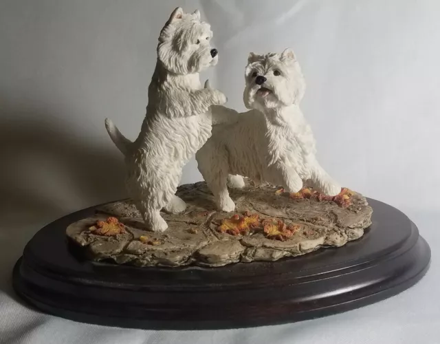 West Highland Terriers Sculpture, Country Artists, Stratford-upon-Avon England