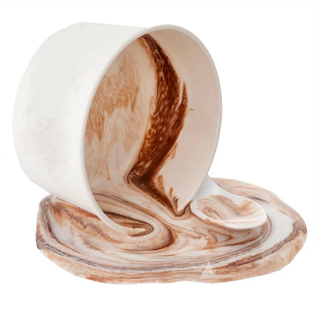 Display Faux Food Spilled Cup Of Vanilla Ice Cream With Hot Fudge