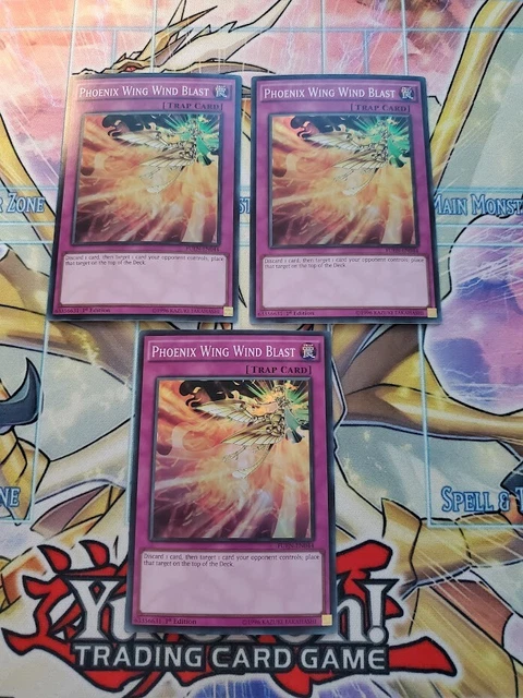 Yugioh - Phoenix Wing Wind Blast FUEN-EN044 NM 1st ed Super Rare x3