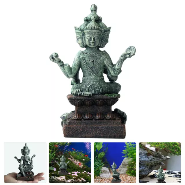 Aquarium Decor Ornament Fish Tank Landscaping Buddha Statue Shrimp