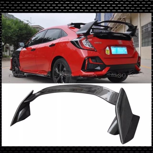 For Honda Civic FK7 FK8 Type-R Hatchback Carbon Fiber Rear Wing Trunk Spoiler