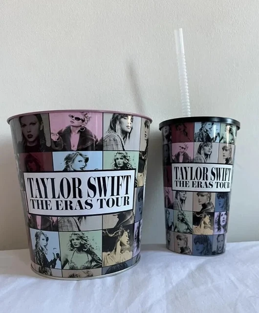 TAYLOR SWIFT THE Eras Tour Popcorn Bucket And Cup Set Combo Official