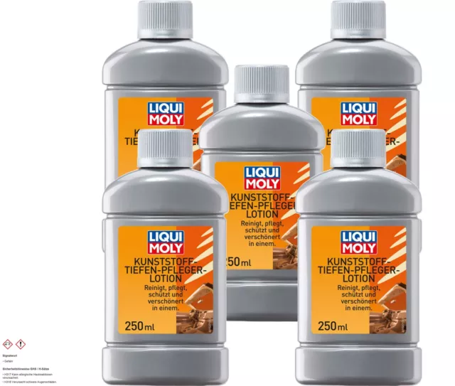 5x LIQUI MOLY Cuidado de Plástico Profundo Loción Care Cuidado Del Caucho 250ml