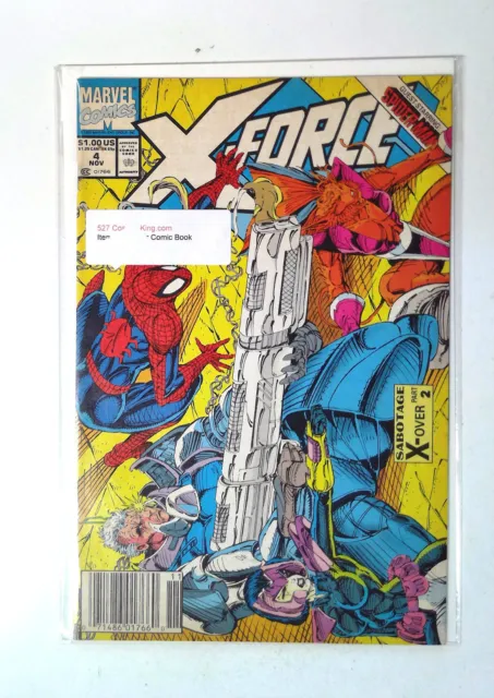 X-Force #4 Marvel Comics (1991) Newsstand Key 3rd Appearance Deadpool Comic Book