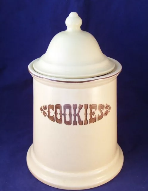 Pfaltzgraff Village Cookie Jar with Lid 1970's USA Vintage Stoneware Canister