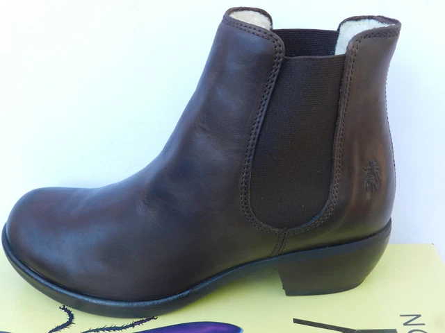 Fly London Make Chaussures Femme 40 Bottines Fourrées Bottillon Chelsea  Mel UK7