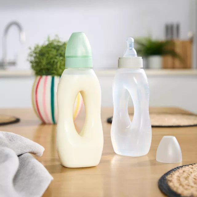 Baby Feeding Bottle 250ml Juice Milk Bottle 2 Pack Tiny To Tots Easy Grip 6M+