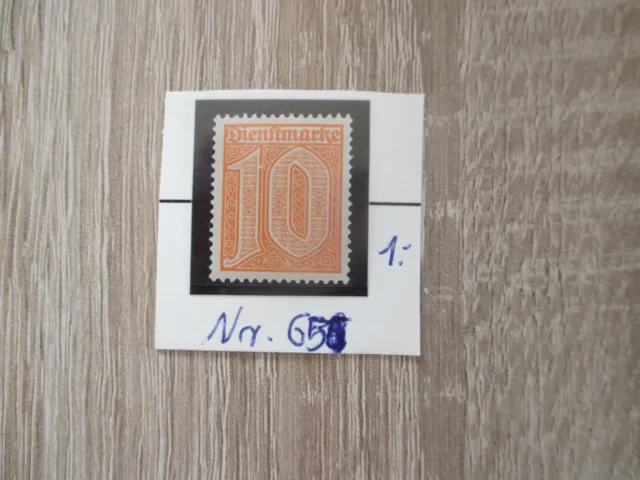 Deutsches Reich Dienstmarken Nr. 65 Postfrisch