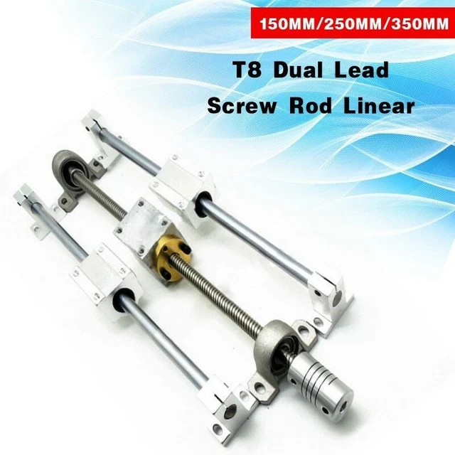 Kit Arbres Linéaires GooEquip Ø20mm 1000mm - 2 Arbres + 4 Roulements SCS20UU + 4 Supports SK20 - Pour CNC, Machines-outils