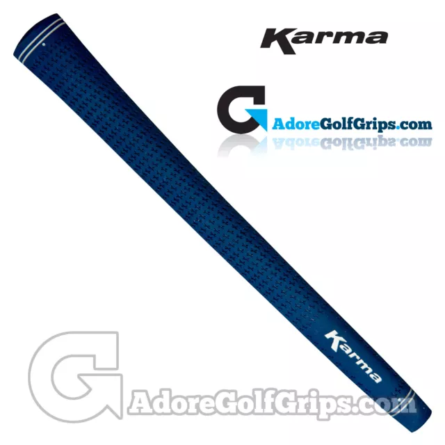 Karma Velour Jumbo Golf Grips - Blue x 1