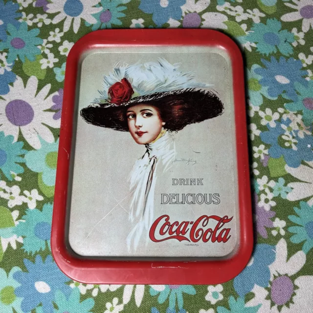Vintage 1971 Coca-Cola Drink Delicious Tin Tray 1909 Lady Hamilton King Coke