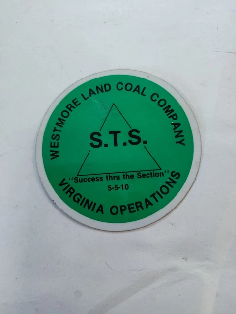 NOS Westmoreland Virginia Ops STS COAL MINING STICKER