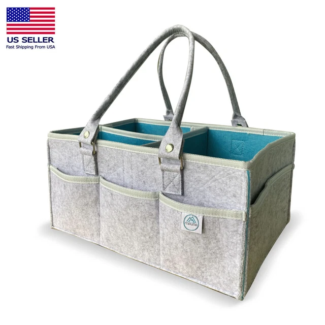 Baby Diaper Caddy Organizer Basket Wipes Bag Newborns Infant Nursery Storage Bin
