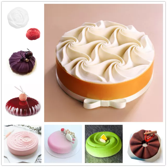 3D DIY Cake Mold Silicone Cupcake Baking Pan Chocolate Bakeware Mousse Mould