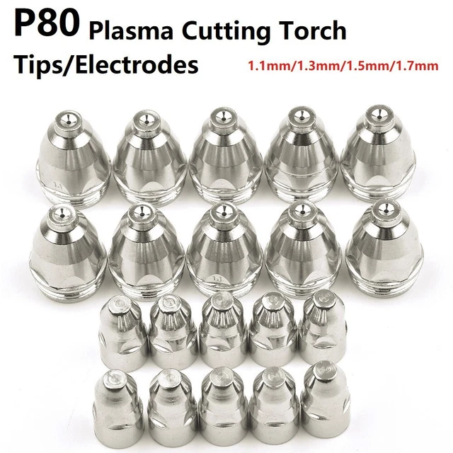 P80 Plasma Cutting Torch CNC Plasma Torch-Tip Electrode & Nozzle Metal Material