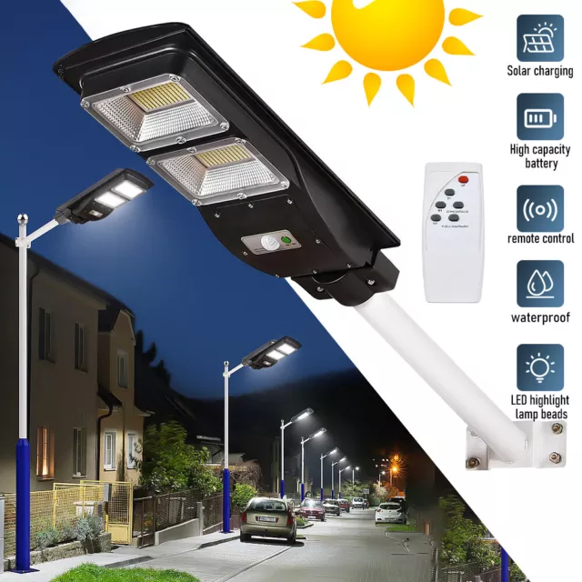 99000000LM Foco Solar De Calle LED Lampara Para Exterior Con Sensor Street  Light 