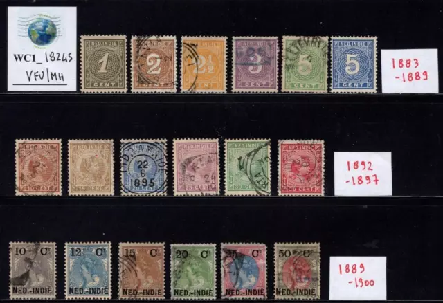 WC1_18245. DUTCH INDIES (NETHERLANDS). Valuable lot of 1883-1900 stamps. Used
