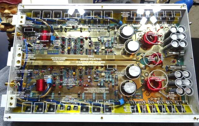 Old School Phoenix Gold Ms-2125 Amp Recapped With Custom Made Plexiglass Bottom
