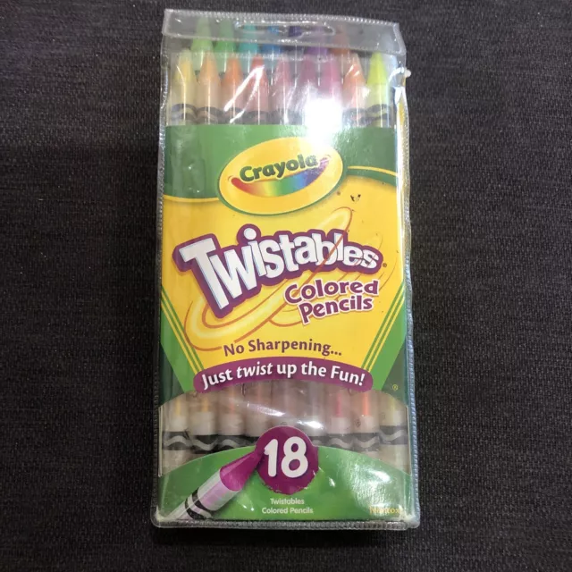 Crayola Twistables Nontoxic Colored Pencils Assorted Colors No Sharpening  18 ct