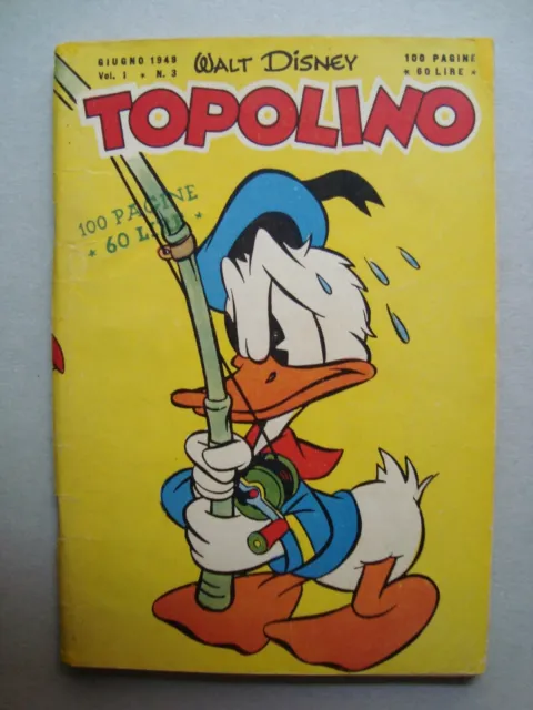 topolino n° 3 originale ed.mondadori 1949