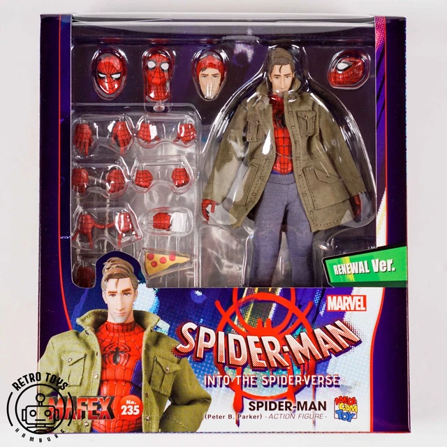 MAFEX PETER PARKER MEDICOM 235 Spider-Man Into The Spider-Verse Figure ...