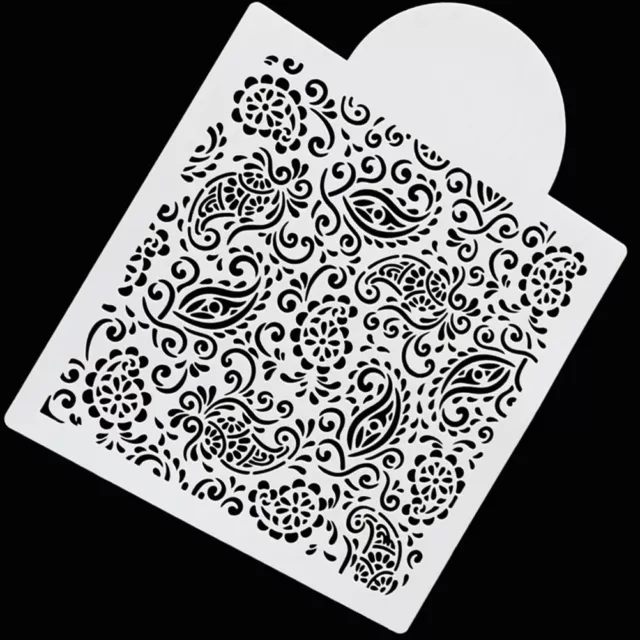 Paisley Cake Fondant Cupcake Decorating Baking Cupcake Templates Stencil BH