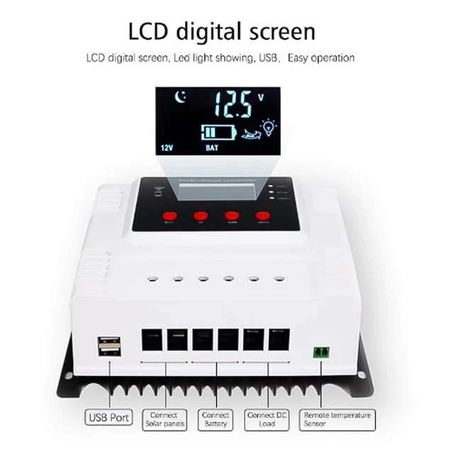 Controlador de carga solar de monitoreo de aplicación WIFI para carga fotovoltaica de panel solar