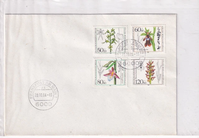Berlin 724-27  gestpl. BLUMEN ORCHIDEE FLOWER FLEUR ORCHID NATUR NATURE