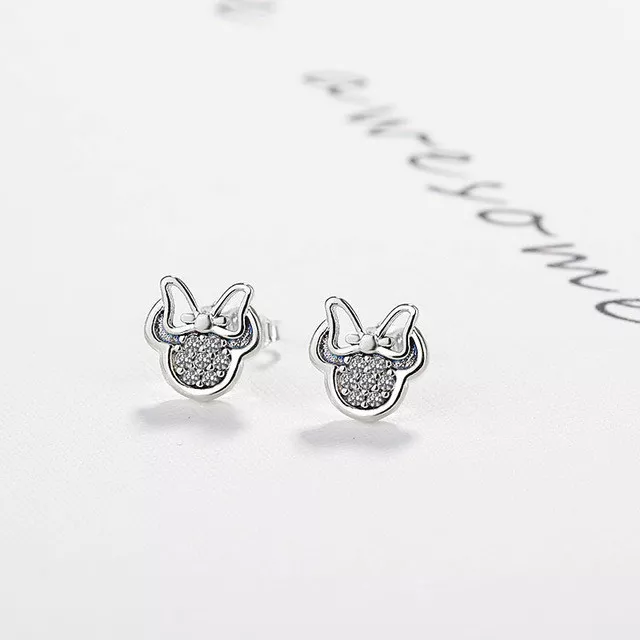 Fashion Jewelry Stud Earrings Children Girls Kids Minnie Mouse Shaped TK1-2