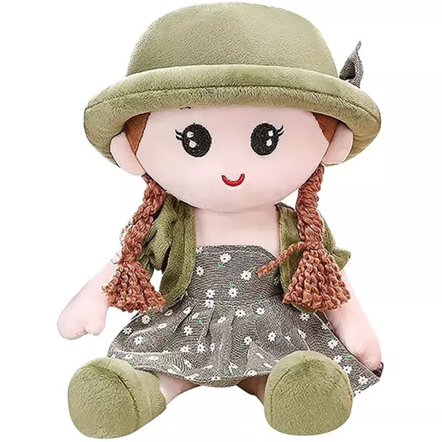 (Green) Baby Girl Rag Doll Soft Plush Princess Doll Toy Cute Ragdoll