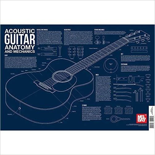 ACOUSTIC GUITAR ANATOMY And Mechanics Wall Chart - 9780786685066 EUR 17 ...