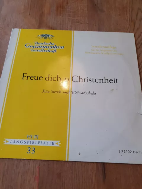 Freu Dich O Christenheit Rita Streich Singt Weihnachtslieder Langspielplatte M