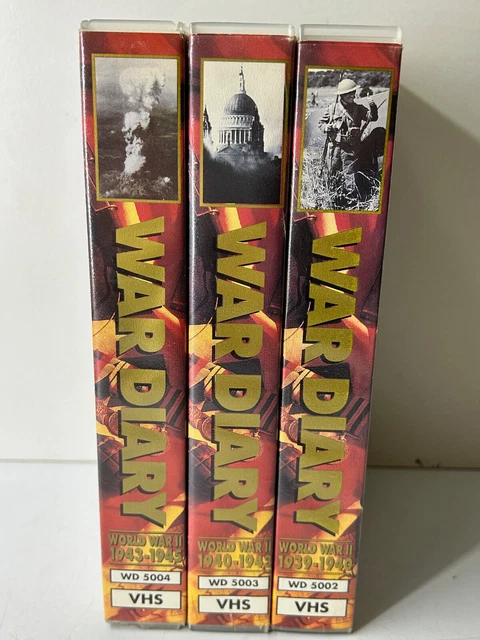 BUNDLE OF 3 War Diary World War II 1939 - 1945 x3 VHS Video Cassette ...
