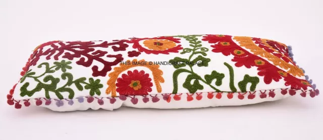 White Colors Suzani Embroidered Work Pillow Cover New Decorative Cushion Covers 2