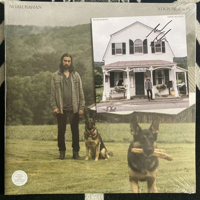 NOAH KAHAN Stick Season 2LP SIGNED / AUTOGRAPHED ART PRINT NEW SEALED EXCLUSIVE