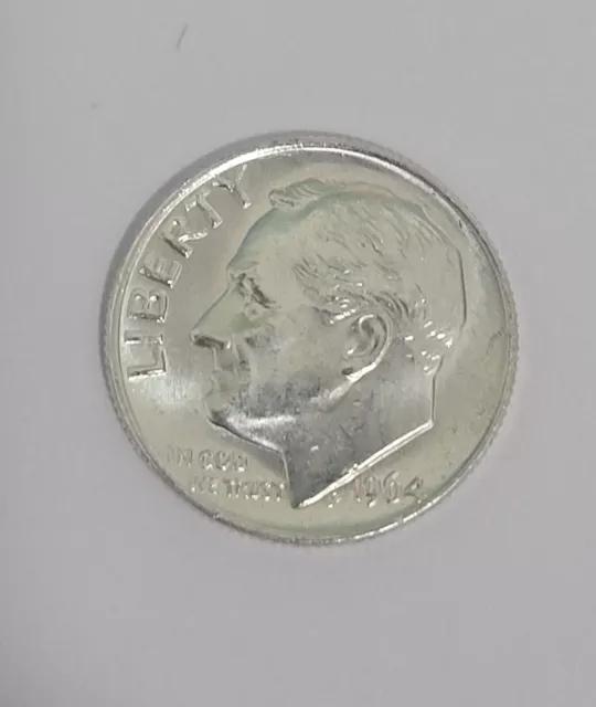 1964-P Silver Roosevelt Dime BU Ungraded Beautiful Coin 90% Silver 0428-10