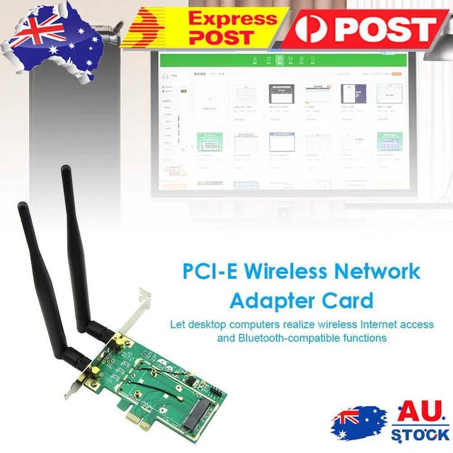 Mini PCI-E to Desktop PCIe Adapter Card Wireless Network Card WiFi Converter