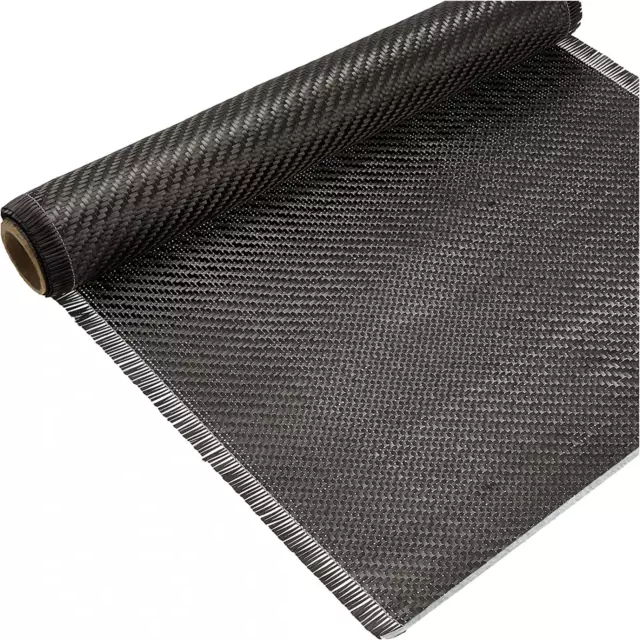 20 x 50 in Carbon Fiber Fabric Roll 2x2 Twill Weave 3k/200gsm Vinyl Wrap Fabric