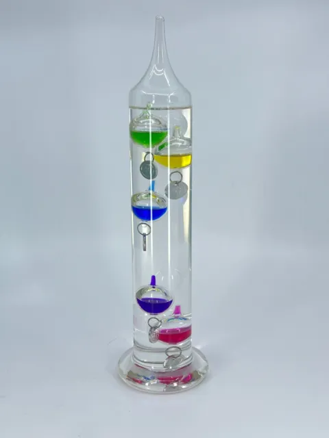 Galileo Glass Decorative Thermometer 11" Scientific Instrument Weather Forecast