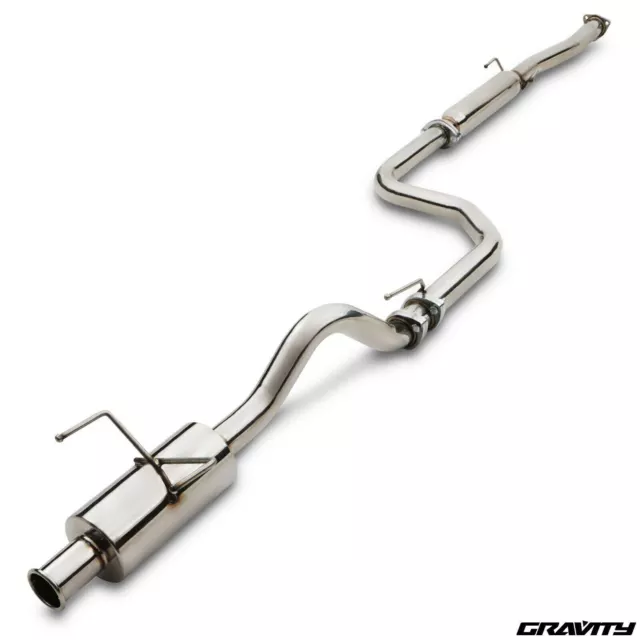 Impianto Scarico Sportivo Posteriore Inox Stile N1 Gatto Per Honda Civic Ek Ej Em 96-00