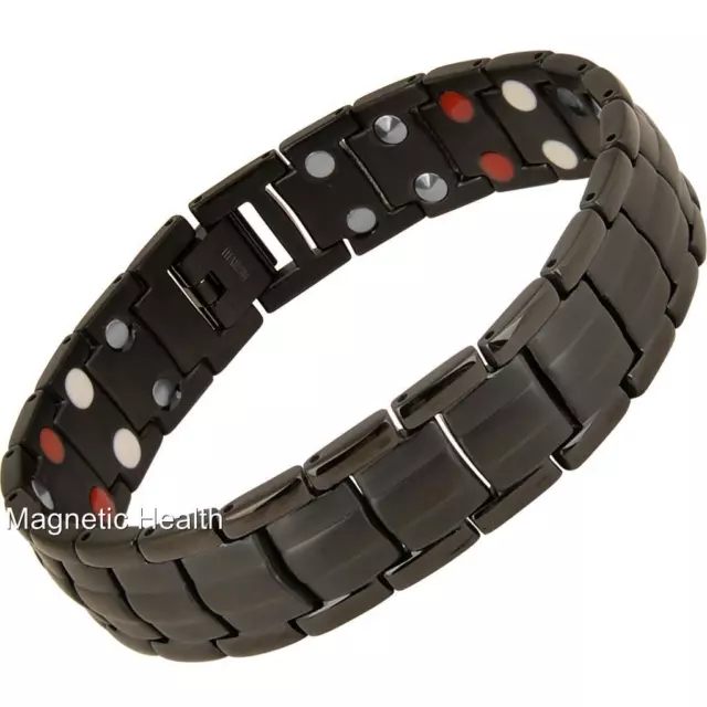 PULSERA MAGNÉTICA DE TITANIO BIOENERGÍA PARA HOMBRE 4 en 1 SALUD ALIVIO DEL DOLOR DE LA ARTRITIS 87