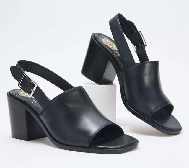 VINCE CAMUTO WOMEN'S Shoe Sz 10 (US Women's) Open Toe Heeled Black A451969  $45.54 - PicClick