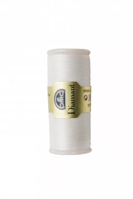 DMC Diamant Metallic Embroidery Thread 35m D5200 White Iridescent White - each